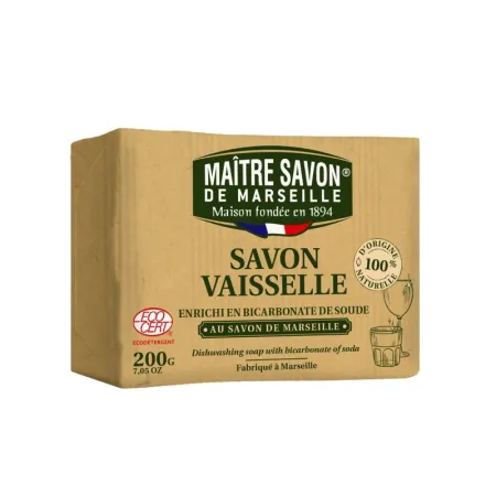 Maitre Savon De Marseille Mydło do naczyń z mydłem marsylskim i sodą oczyszczoną - 200 g